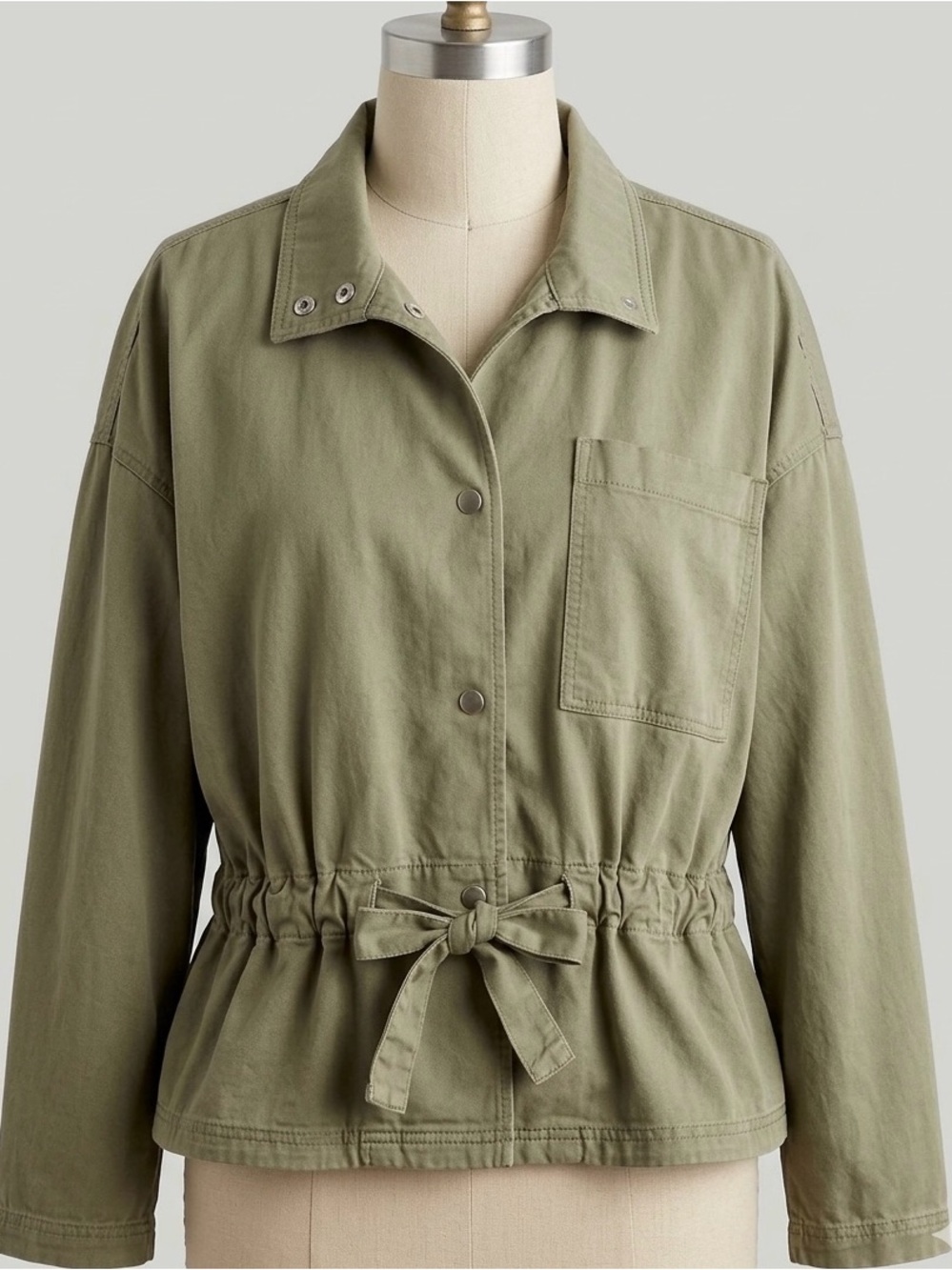 Madewell Southlake Military Jacket Olive Green Sage Utility Style 2X